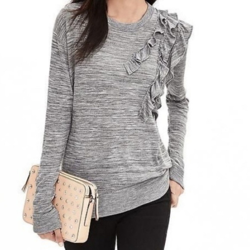 🎃Banana Republic Jersey RuffleTop